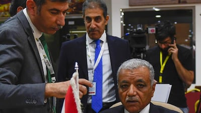 Representative of Iraq Ali Abbas Bandar Al Ameri attends an emergency ministerial meeting of the Organisation of Islamic Cooperation (OIC) in Jeddah. AFP
