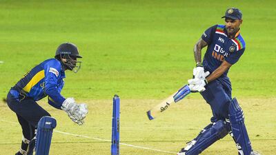 Shikhar Dhawan remained unbeaten on 86 as India defeated Sri Lanka by seven wickets at the R. Premadasa Stadium in Colombo.