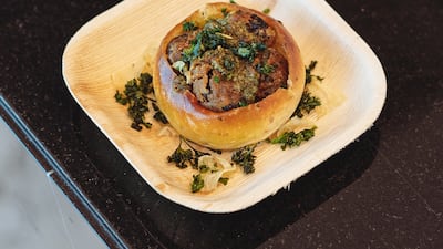 Escargot in milk bread, Dh30, Brasserie Boulud