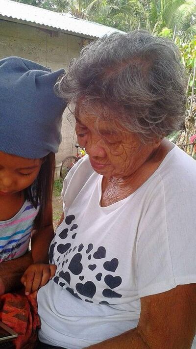 Edna Palmero's mother, 77, and her daughter 7. Courtesy: Ms Palmero
