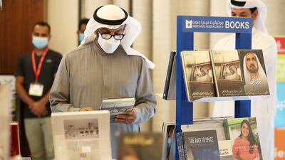 Mohammed Ahmed Al Marri, director general of Dubai's General Directorate of Residency and Foreigners Affairs, at the Emirates Airline Festival of Literature on its opening day in 2022. All photos: Pawan Singh / The National