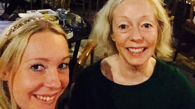 Ms Garvey, left, with her mother during a trip to Dubai before she passed away. Photos by Mary Garvey