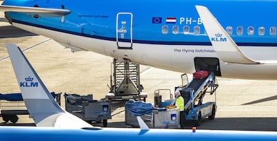 KLM flights to and from Riyadh, Dammam and Dubai are suspended until August 23. EPA