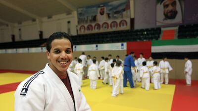 ABU DHABI - UNITED ARAB EMIRATES - 14JULY2012 - Humaid al Derei, black belt, who is representing the UAE in judo at the Olympics after his practice session at Judo Federation, at the Abu Dhabi Equestrian Club. Ravindranath K / The National