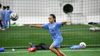 City Football Schools in Abu Dhabi & Dubai offers boys and girls, from 3 to 18 years old, an opportunity to improve their football skills. Khushnum Bhandari / The National
