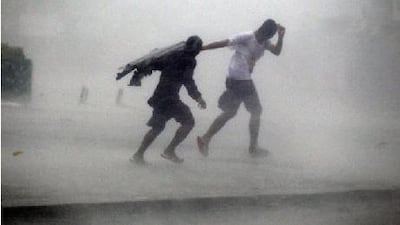 Megi, which means catfish in Korean, is the 10th typhoon to hit the Philippines this year. Pictured, high winds in Isabela province.
