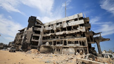 The remains of Gaza's Al Shifa Hospital, destroyed during the war. Reuters