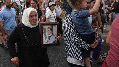 Demonstrators march during the gathering. AFP