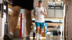 STANDALONE Runners and walkers enjoy the early morning access to Mall Of The Emirates where the mall is open for exercise as part of the Dubai Mallathon initiative from 15 June to 15 September. "No sign-up needed. Walk, Jog, or Run with us at Mall of the Emirates every morning from 6:00 AM to 10:00 AM. Our expert coach will guide you through warm-ups and cool-downs with each lap covering a 1.2 km distance." Antonie Robertson/The National