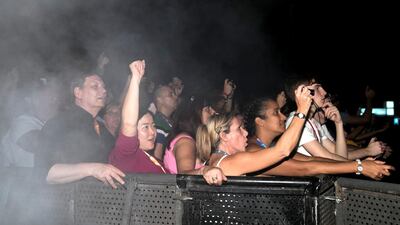 Thousands turned out for the Calvin Harris concert at the du Arena. Reem Mohammed / The National