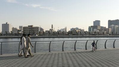 The newly opened Ajman Corniche, one of many changes in the emirate. Reem Mohammed / The National