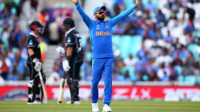 India captain Virat Kohli will be wary of New Zealand despite the latter's form tailing off in the last three group matches of the World Cup. Jordan Mansfield / Getty Images