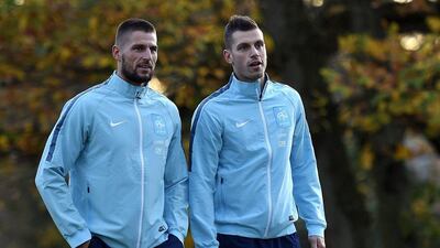 Morgan Schneiderlin, right, is on international duty with France. Franck Fife/ AFP