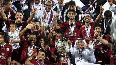 Al Wahda wins the Arabian Gulf Cup finals at the Maktoum stadium in Dubai. Satish Kumar / The National