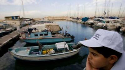 An Israeli Arab boy is seen at the port in Jaffa, near Tel Aviv, Israel, on Dec 7 2008.