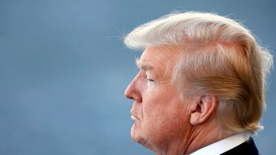 Mr Trump: “if we ever needed another military base, you have other countries that would gladly build it” (EPA/IAN LANGSDON)