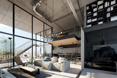 An artist's rendering of La Grande Brasserie du Levant once it has been redeveloped into luxury apartments. Bernard Khoury