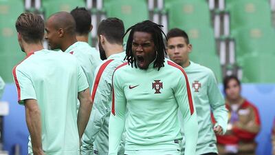 Portugal player Renato Sanches during the training session at Stade Geoffroy Guichard in Saint-Etienne in preparation for tomorrows match against Portugal, group F of Euro 2016, in Saint-Etienne, France 13 June 2016. Miguel A Lopes / EPA