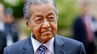 Malaysian Prime Minister Mahathir Mohamad arrives for a welcoming ceremony for Pakistan Prime Minister Imran Khan (not pictured) in Putrajaya, Malaysia, 21 November 2018. EPA