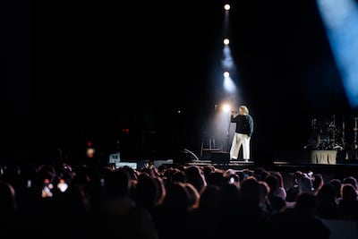 Lewis Capaldi on stage at Saadiyat Nights in Abu Dhabi. Photo: Saadiyat Nights