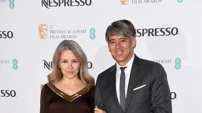 Tom Cross and guest at the Bafta Nespresso Nominees' Party at Kensington Palace, London on February 9. Getty Images