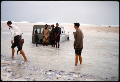Rising water levels caused inland flooding during a storm in Abu Dhabi in 1963. Photo: David Riley