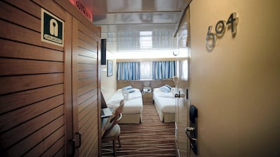 An ocean view room on the Orient Queen before she was damaged in the Beirut explosion.
