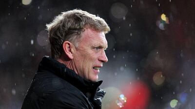 David Moyes and Manchester United are seventh in the Premier League, five points behind Tottenham. Carl Court / AFP