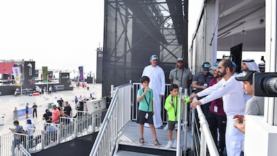 Sheikh Mohammed was briefed on the event taking place on Kite Beach.