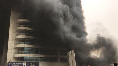 A close-up of the fire at Zen Tower. Courtesy Lubna Nassor