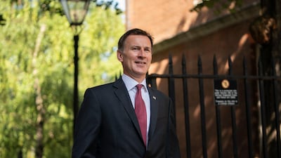 Foreign Secretary Jeremy Hunt arrives for a cabinet meeting in 10 Downing Street on the day of the leadership announcement. EPA