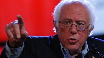 US Senator and former presidential candidate Bernie Sanders speaks at "The People's Summit" in Chicago. AFP / JIM YOUNG