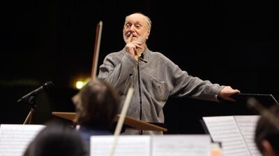 A file picture dated 15 December 2010 shows German conductor Kurt Masur rehearsing with the Beethoven Orchestra Bonn at Beethovenhalle in Bonn, Germany. According to media reports on 19 December 2015, German conductor Kurt Masur has died aged 88 in Greenwich, Connecticut, USA. EPA/ROLF VENNENBERND