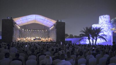 Marking the opening of the 7th edition of Abu Dhabi Classics, Sheikh Saeed Bin Tahnoon Al Nahyan attended last night Lucerne Symphony Orchestra’s first concert in Al Jahili Fort in Al Ain, along with other dignitaries. Courtesy Four Communications