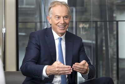 Tony Blair said the UAE continued to be the most appealing destination for young Arabs. Stephen Lock for the National