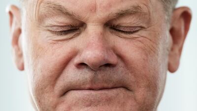 German Chancellor Olaf Scholz arrives to attend a meeting with the leadership of his social democratic SPD party in Berlin. AFP