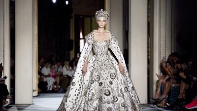 A model at the Zuhair Murad haute couture autumn/winter 2018/2019 show as part of Paris Fashion Week on July 4, 2018, in France. Getty