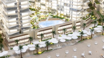 An artist's impression of Aldar’s $11 billion Fahid Island project in Abu Dhabi. Antonie Robertson/The National