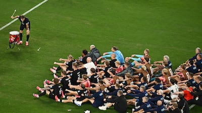 Norway players perform the traditional rowing celebration after their 3-2 win over Senegal. Reuters