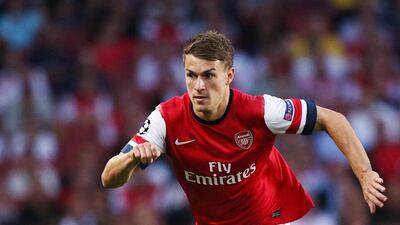 Arsenal's Welsh midfielder Aaron Ramsey is expected to miss about six weeks after suffering a setback in his return from injury. Adrian Dennis / AFP