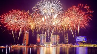 Fireworks at Al Maryah Island in Abu Dhabi. Courtesy Al Maryah Island
