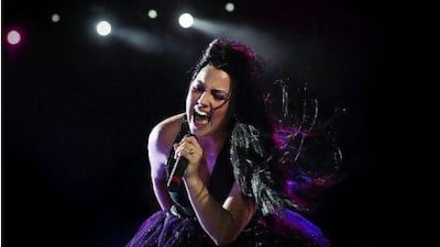 Amy Lee of Evanescence. Patricia de Melo Moreira / AFP