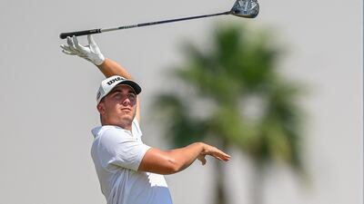 Marc Hammer of Germany duffs his opening drive of the Abu Dhabi Challenge at Al Ain Equestrian, Shooting and Golf Club. Getty images