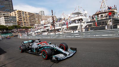 Mercedes driver Lewis Hamilton during qualifying for the Monaco Grand Prix at Monte Carlo circuit in 2019. EPA