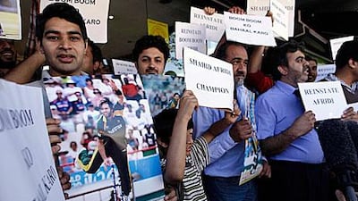 Shahid Afridi has the Pakistani people's support.