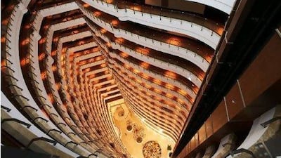 The 21-storey atrium at Khalidiya Palace. The hotel has 434 rooms.Delores Johnson / The National