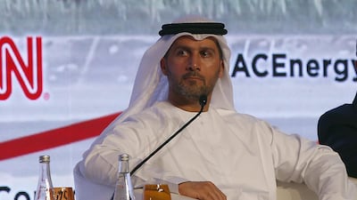Mohammed Al Hammadi, chief executive of Emirates Nuclear Energy Corporation, at the forum. Ravindranath K / The National