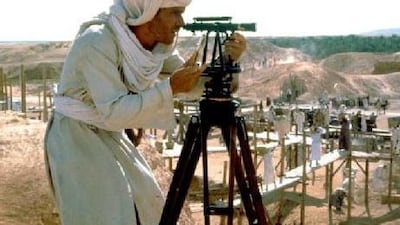 Harrison Ford uses a theodolite in 1981's Raiders of the Lost Ark, which was partly filmed in Tunisia.