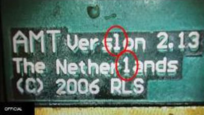 The word 'Netherlands' was spelt 'Nether1ands' on part of a missile engine. Photo: Ministry of Defence