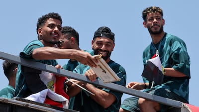 Salah and Hossam Abdelmaguid enjoying the scenes in El Dabaa. Reuters